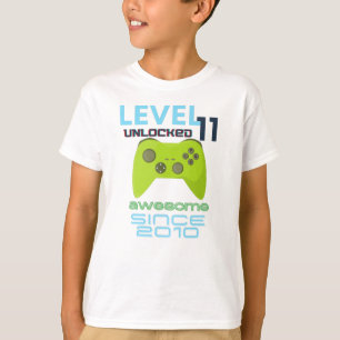 Camiseta Nível 11 Desbloqueado Espetacular Jogos de Vídeo
