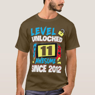 Camiseta Nível 11 Desbloqueado Incrível 2012 Vídeo Game 11