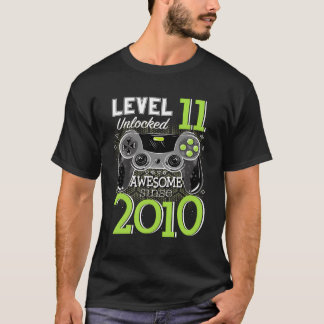 Camiseta Nível 11 Desbloqueado Incrível Desde 2010 Video Ga
