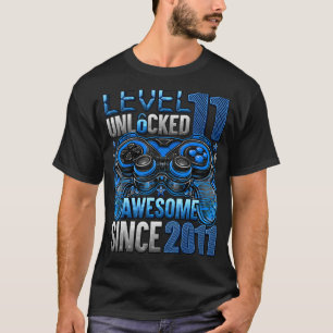 Camiseta Nível 11 Desbloqueado Incrível Desde o Aniversário