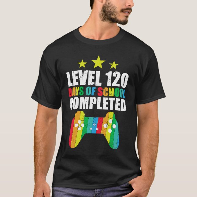 Camiseta Nível 120 Dias De Conclusão Escolar (Frente)