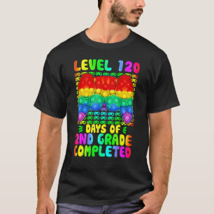 Camiseta Nível 120 Dias De Jogo De Vídeo Concluído No Nível