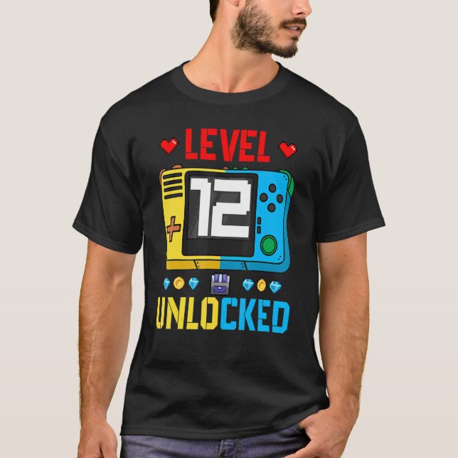 Camiseta Nível 12 12 de Aniversário de Jogos Incríveis Sin (Frente)