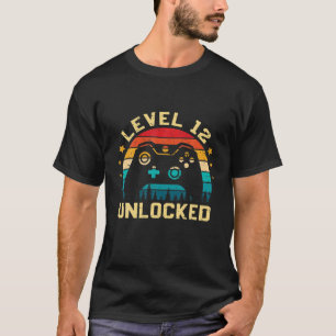 Camiseta Nível 12 Aniversário do 12 de Jogos Engraçado Desb