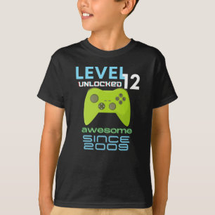 Camiseta Nível 12 Desbloqueado Espetacular Jogos de Vídeo