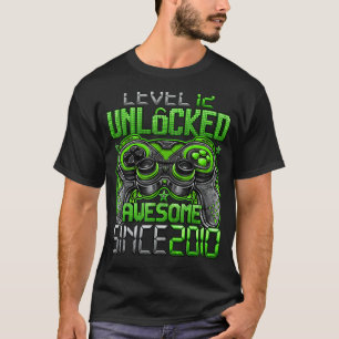Camiseta Nível 12 Desbloqueado Incrível Desde o Aniversário