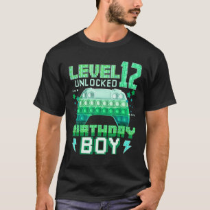 Camiseta Nível 12 - Jogo De Gamepad De Pop De Aniversário D