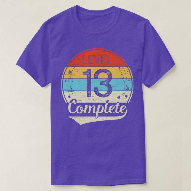 Camiseta Nível 13 13 completo Aniversário de casamento (Frente do Design)