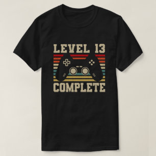 Camiseta Nível 13 13 completo jogador de vídeo