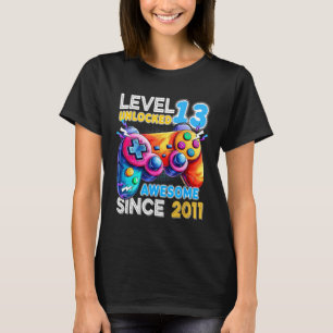Camiseta Nível 13 13 de jogos de vídeo desbloqueados Aniver