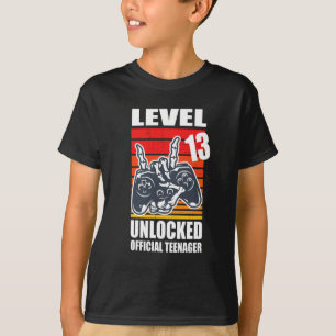 Camiseta Nível 13 Adolescente Oficial Desbloqueado