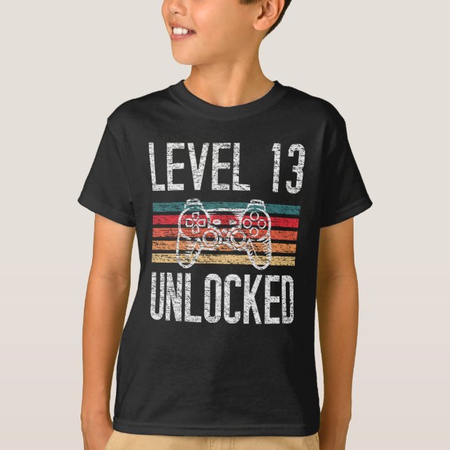 Camiseta Nível 13 - Aniversário do 13 desbloqueado (Frente)