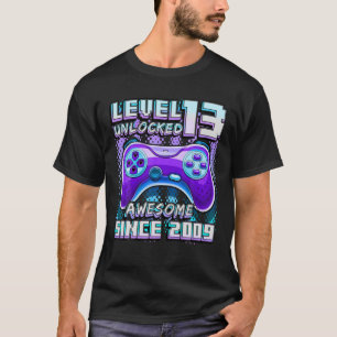 Camiseta Nível 13 Desbloqueado Incrível 2009 Vídeo Game