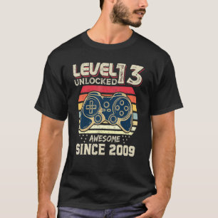 Camiseta Nível 13 Desbloqueado Incrível 2009 Vídeo Game 13