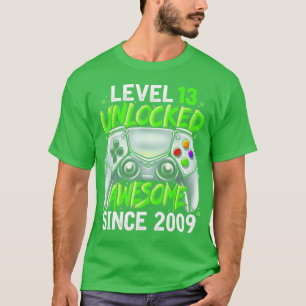 Camiseta Nível 13 Desbloqueado Incrível 2009 Vídeo Game 13 
