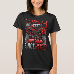 Camiseta Nível 13 Desbloqueado Incrível Desde o Aniversário
