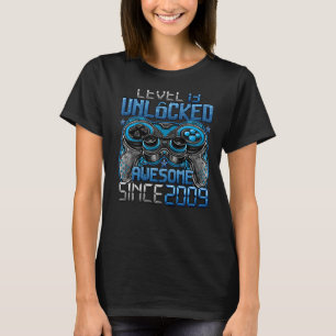 Camiseta Nível 13 Desbloqueado Incrível Desde o Aniversário
