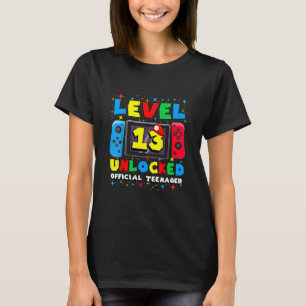 Camiseta Nível 13 Desbloqueado Presente de Aniversário de 1