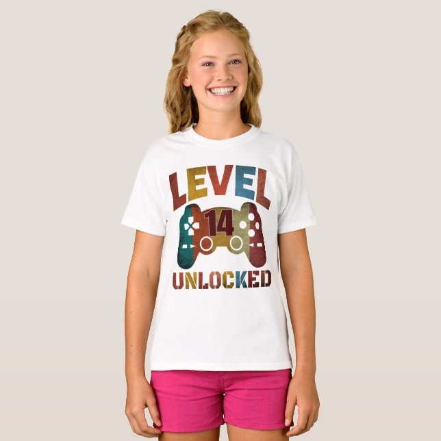Camiseta NÍVEL 14 DESBLOQUEADO (Frente Completa)