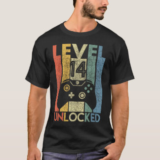 Camiseta Nível 14 Desbloqueado Vídeo Game Funny 14º
