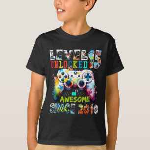 Camiseta Nível 15 Desbloqueado Incrível Desde o 15º Anivers