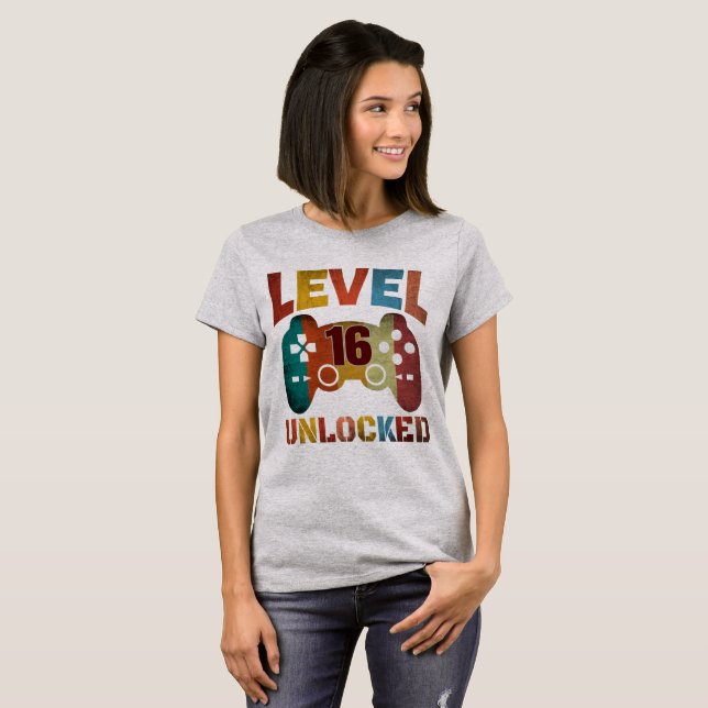 Camiseta NÍVEL 16 DESBLOQUEADO (Frente Completa)