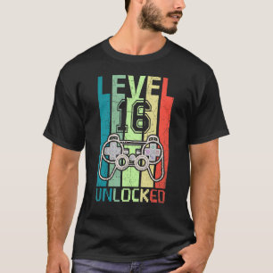 Camiseta Nível 16 Vídeo Gamer 16º Aniversário