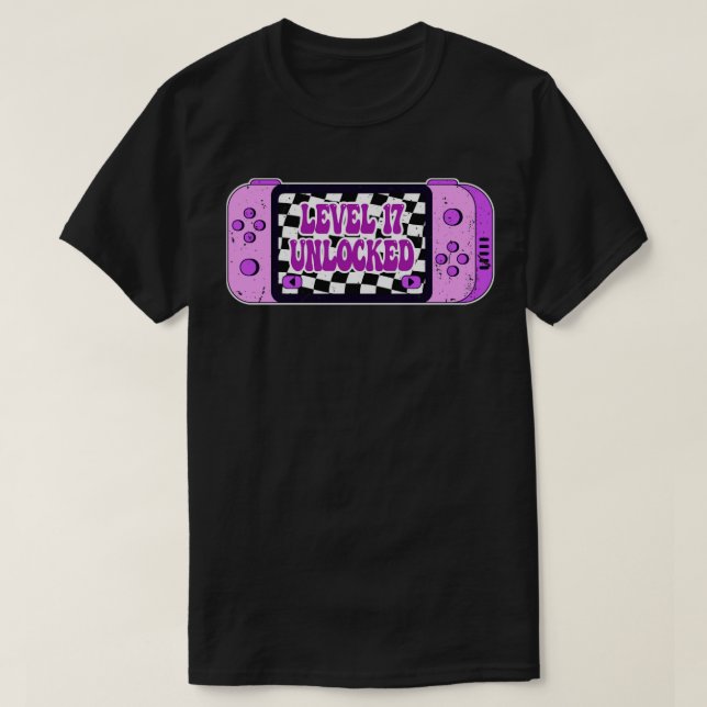 Camiseta Nível 17 desbloqueado (Frente do Design)