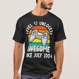 Camiseta Nível 17 Desbloqueado Espetacular julho de 2004 V