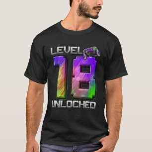 Camiseta Nível 18 Desbloqueado Incrível Desde 2004 18º Aniv