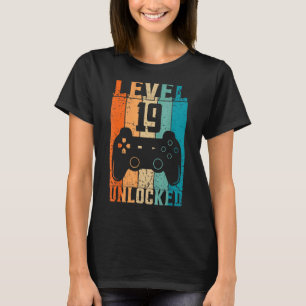Camiseta Nível 19 Vídeo Gamer 19º Aniversário 1
