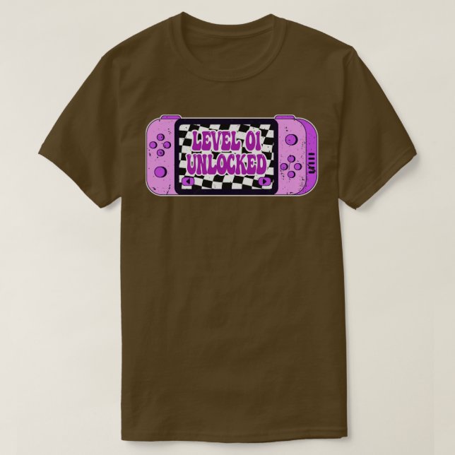 Camiseta Nível 1 desbloqueado (Frente do Design)