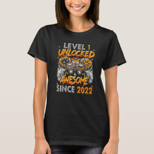 Camiseta Nível 1 Desbloqueado Incrível Desde 2022 primeiro