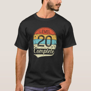 Camiseta Nível 20 20 de Casamento Retroativo 1 Aniversário