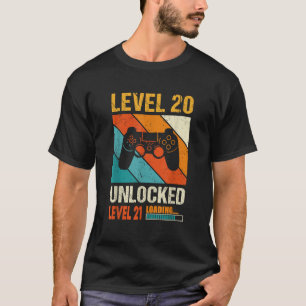 Camiseta Nível 20 Aniversário De 20 Não Bloqueado Espetacul