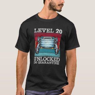 Camiseta Nível 20 Desbloqueado na 20 de Gamers de Vídeo em
