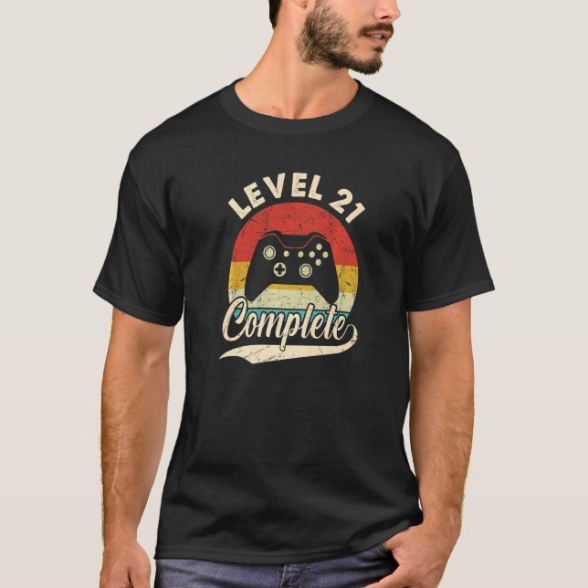 Camiseta Nível 21 Completo 21 Aniversário De Casamento De r (Frente)