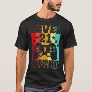 Camiseta Nível 21 Homens 21 anos desbloqueados 21 anos 21 a