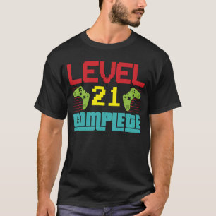 Camiseta Nível 21 Nível completo 21 desbloqueado 21 anivers