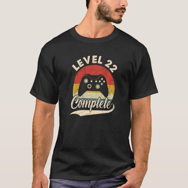 Camiseta Nível 22 Completo 22º Aniversário De Casamento Par (Frente)