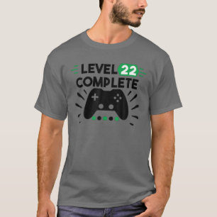 Camiseta Nível 22 Consola de Jogos de Tee Complete Video Ga