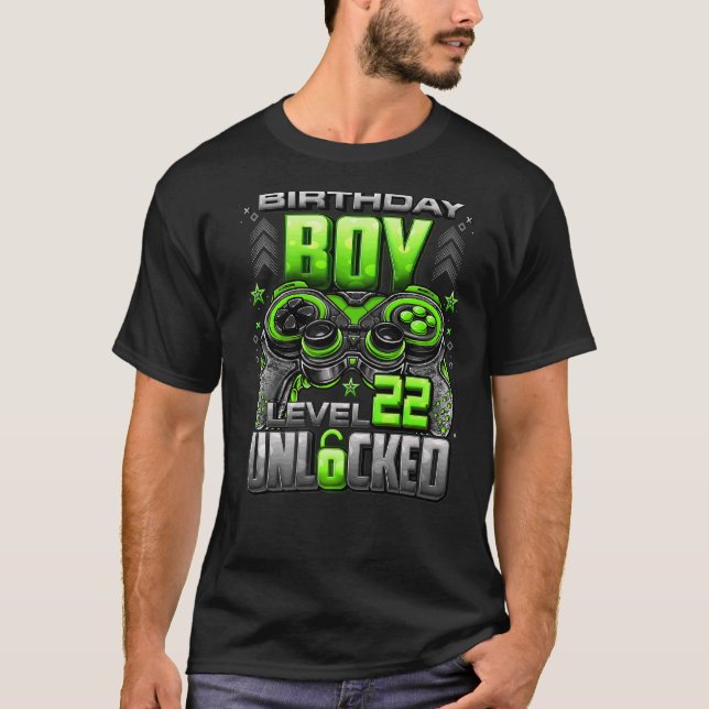 Camiseta Nível 22 Desbloqueado Incrível Desde 2000 22º Aniv (Frente)