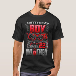 Camiseta Nível 22 Desbloqueado Incrível Desde 2000 22º Aniv