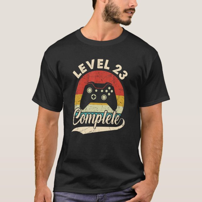 Camiseta Nível 23 Completo 23º Aniversário De Casamento Par (Frente)