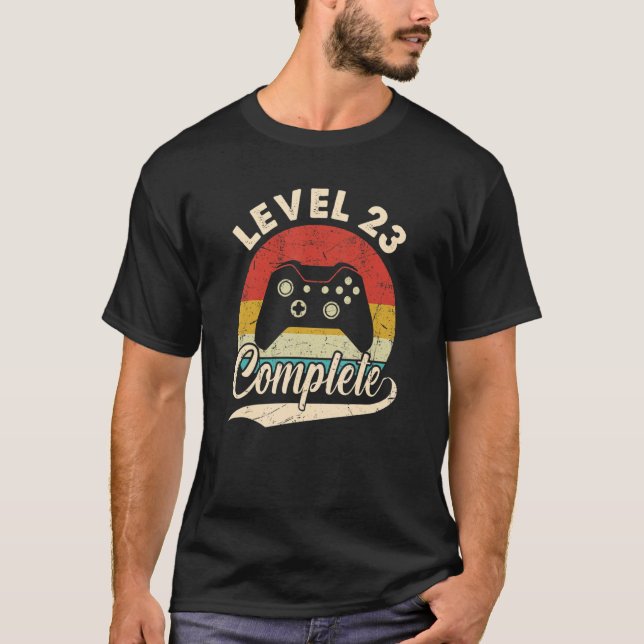 Camiseta Nível 23 Completo 23º Aniversário De Casamento Par (Frente)