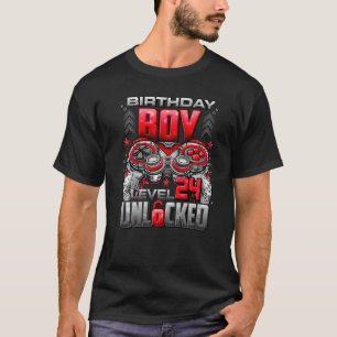 Camiseta Nível 24 Desbloqueado Incrível Desde 1998 24.º Ani
