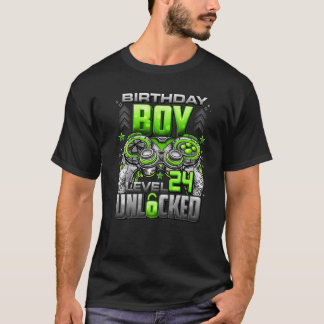 Camiseta Nível 24 Desbloqueado Incrível Desde 1998 24.º Ani