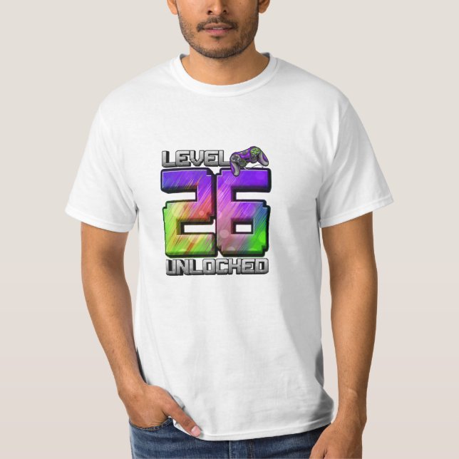 Camiseta Nível 26 Desbloqueado Incrível (Frente)