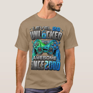 Camiseta Nível 26 Desbloqueado Incrível Desde 2000 Aniversá
