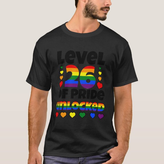 Camiseta Nível 26 Do Orgulho Lgbt 26º Nascimento Do Arco-Ír (Frente)